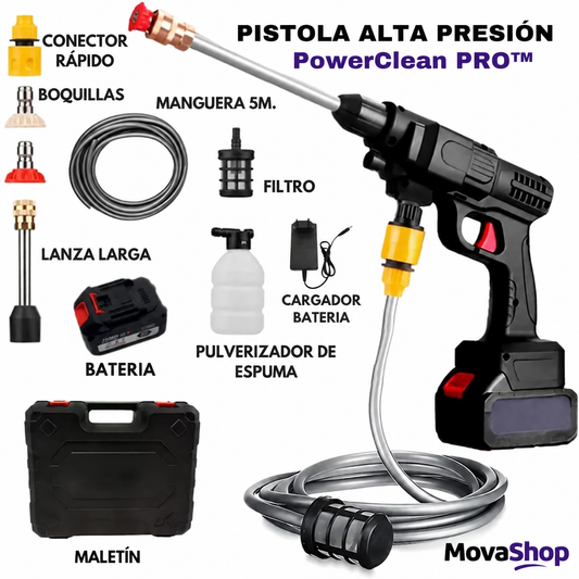 PowerClean PRO™ - Pistola de Alta Presión para Limpieza